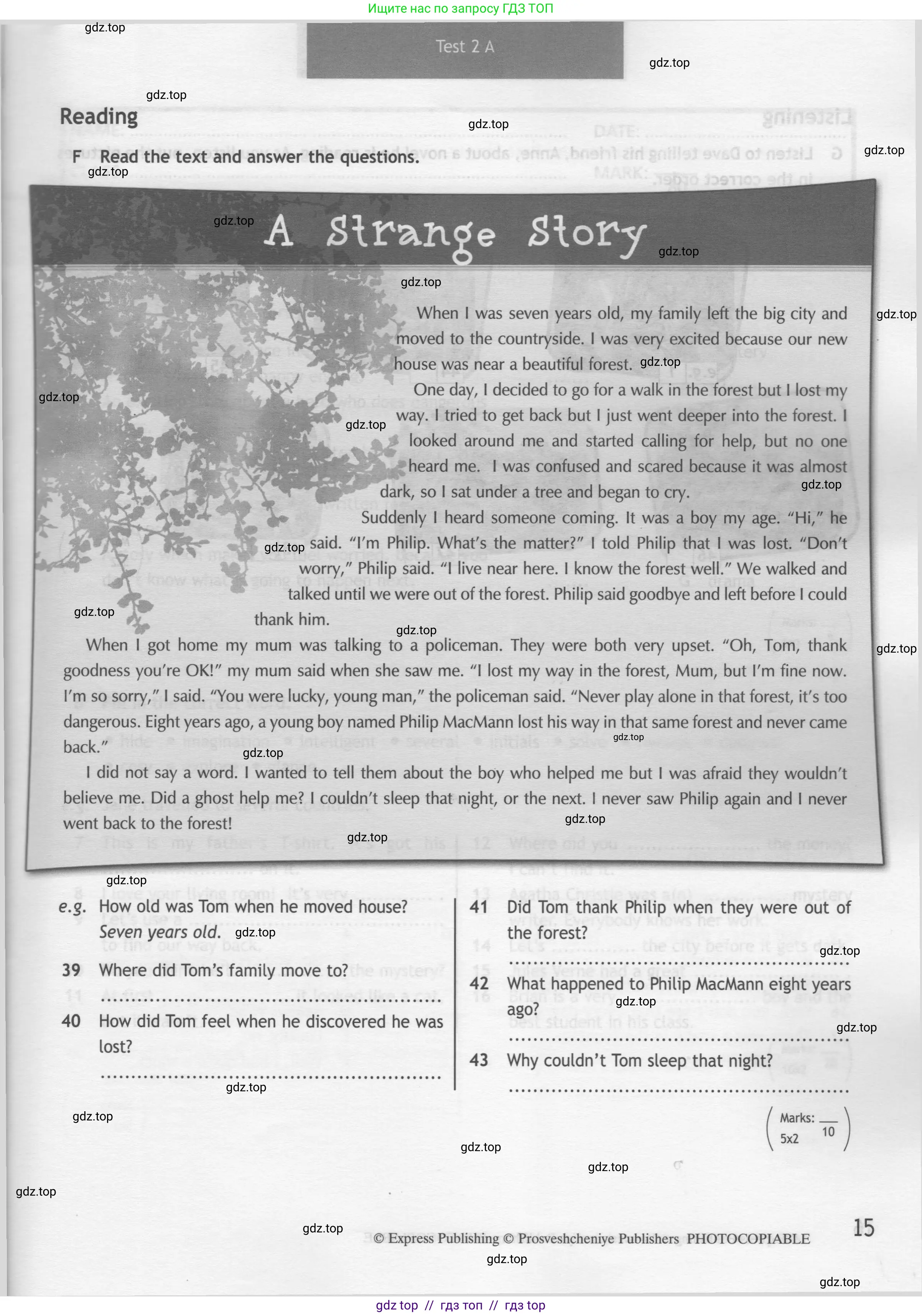 Английский язык (english), 7 класс контрольные задания (test booklet), авторы: Ваулина Юлия Евгеньевна (Vaulina Julia), Дули Дженни (Dooley Jenny), Подоляко Ольга Евгеньевна (Podolyako Olga), Эванс Вирджиния (Evans Virginia), издательство Просвещение, Москва, 2023, розового цвета, страница 15