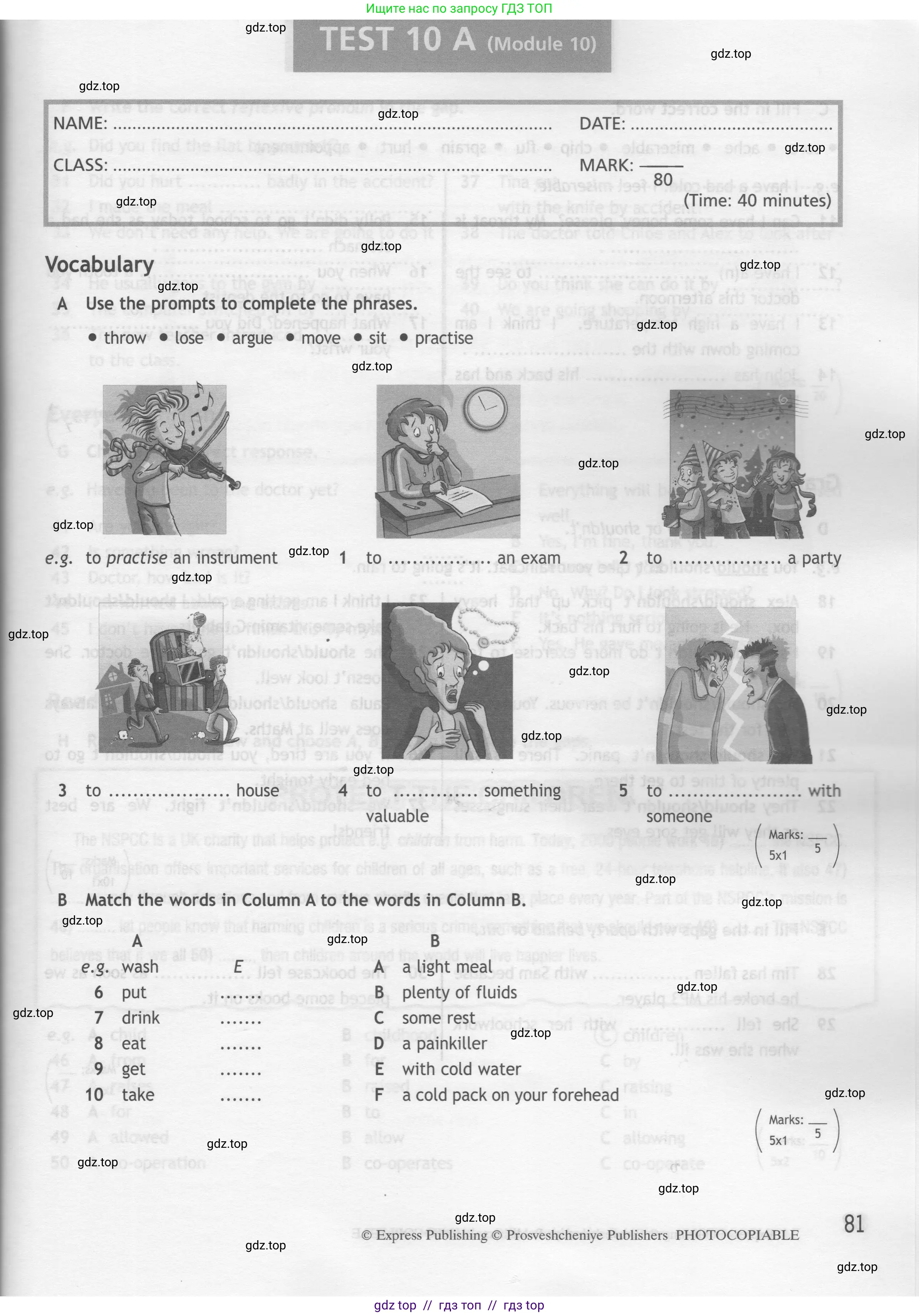 Английский язык (english), 7 класс контрольные задания (test booklet), авторы: Ваулина Юлия Евгеньевна (Vaulina Julia), Дули Дженни (Dooley Jenny), Подоляко Ольга Евгеньевна (Podolyako Olga), Эванс Вирджиния (Evans Virginia), издательство Просвещение, Москва, 2023, розового цвета, страница 81